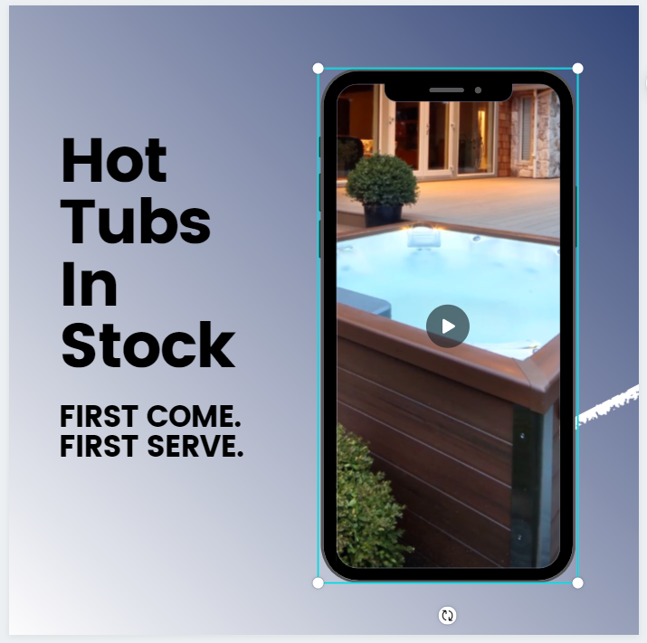 Shopping for hot tub and swimming pool on mobile phone