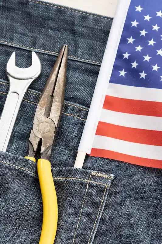 Set of tools and american flag in jeans pocket cx62pu4 2 | post