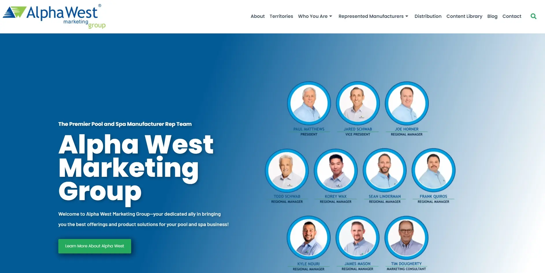 Alpha west website | page